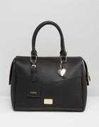 Marc B Classic Structured Bowler Tote Bag - Black