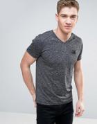 Born Rich V Neck T-shirt - Black