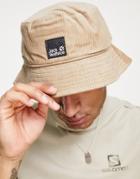 Jack Wolfskin Nature Corduroy Bucket Hat In Beige-neutral