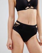 Hunkemoller Mystic Night High Waist Bikini Bottom - Black