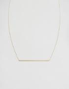 Nylon Simple Bar Necklace - Gold