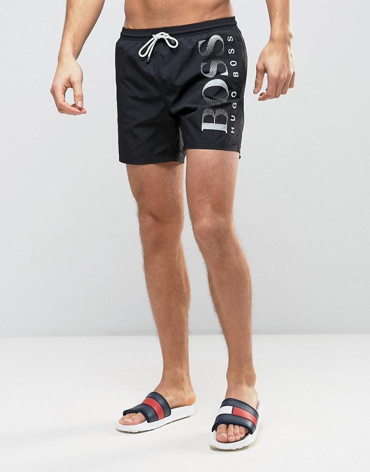 Boss By Hugo Boss Octopus Swim Short In Black - Black