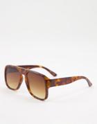 Object Square Sunglasses In Brown