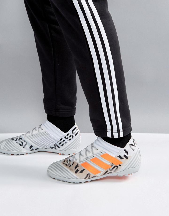 Adidas Soccer Nemeziz X Messi Tango Astro Turf Sneakers In White S77193 - White