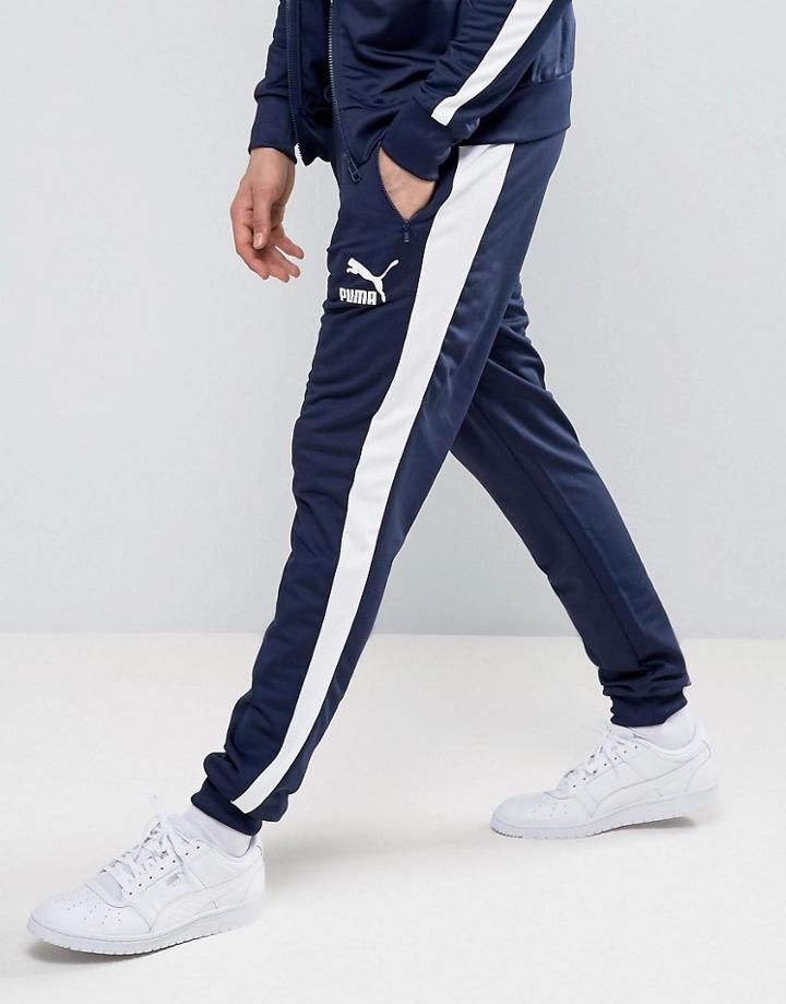 Puma Joggers In Navy - Blue