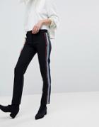 Versace Jeans Tuxedo Pants With Logo - Black