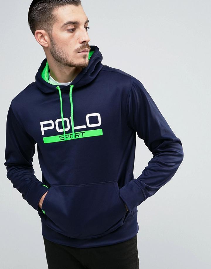 Polo Sport By Ralph Lauren Large Logo Hoodie In Navy - Navy