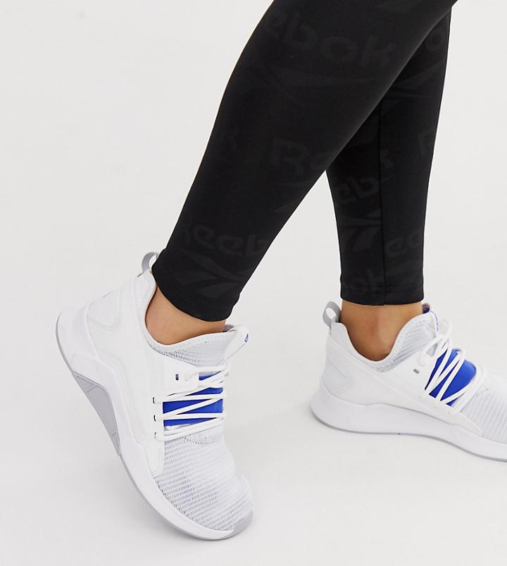 Reebok Training Guresu Sneakers In White And Blue