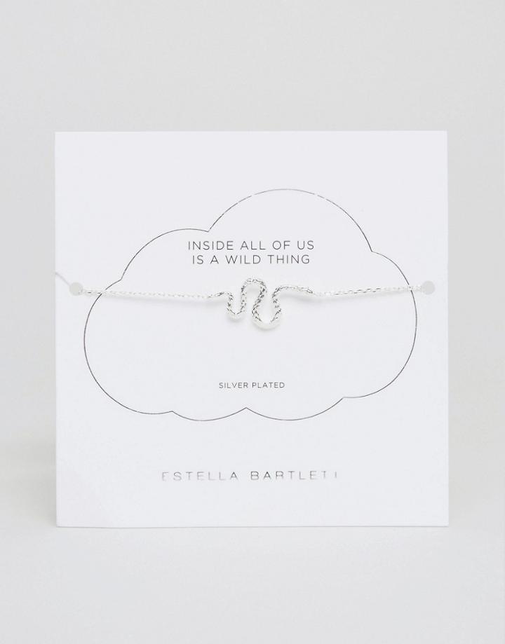 Estella Bartlett Silver Plated Snake Bracelet - Silver