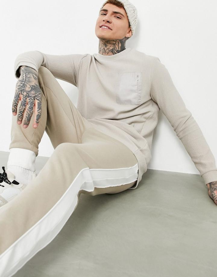 Bolongaro Trevor Ribbed Mock Neck Long Sleeve T-shirt-neutral