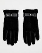 Dents Malton Gloves In Cord - Black