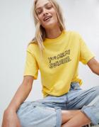 Daisy Street Boyfriend T-shirt With Sunshine Print - Yellow