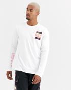 Adidas Originals Adiplore Long Sleeve T-shirt With Arm Print In White