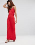 Warehouse Cami Maxi Dress - Red