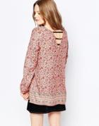 Only Printed Top With Strappy Back - Comb 1 Adobe Rose