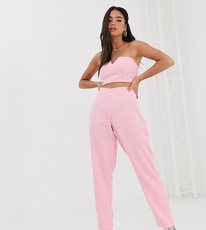 Reclaimed Vintage Inspired Pants In Boucle Two-piece - Pink