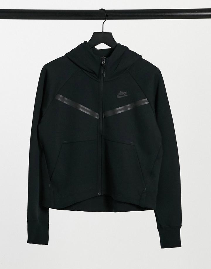 Nike Tech Fleece Zip Through Hoodie In Black