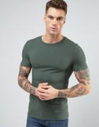 Asos Extreme Muscle T-shirt With Crew Neck In Blue - Blue