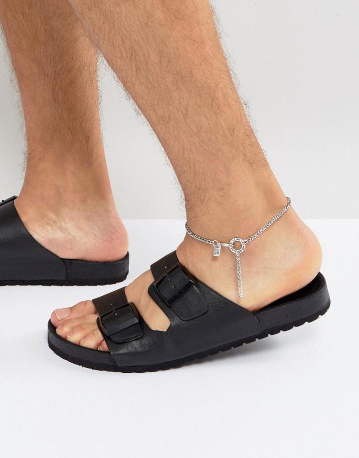 Icon Brand Cross Chain Anklet In Silver - Silver