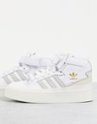 Adidas Originals Forum Bonega Mid Sneakers With Platform In Off White
