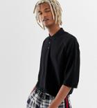 Collusion Oversized Polo Shirt In Black
