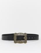 Asos Ornate Buckle Jeans Belt - Black