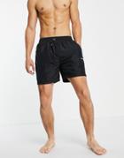Sixth June Swim Shorts In Black With Drawstring Detail And Zip Pockets