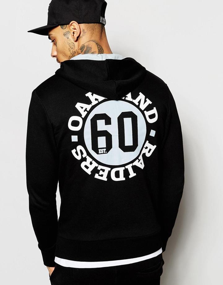 Majestic Raiders Zip Up Hoodie - Black