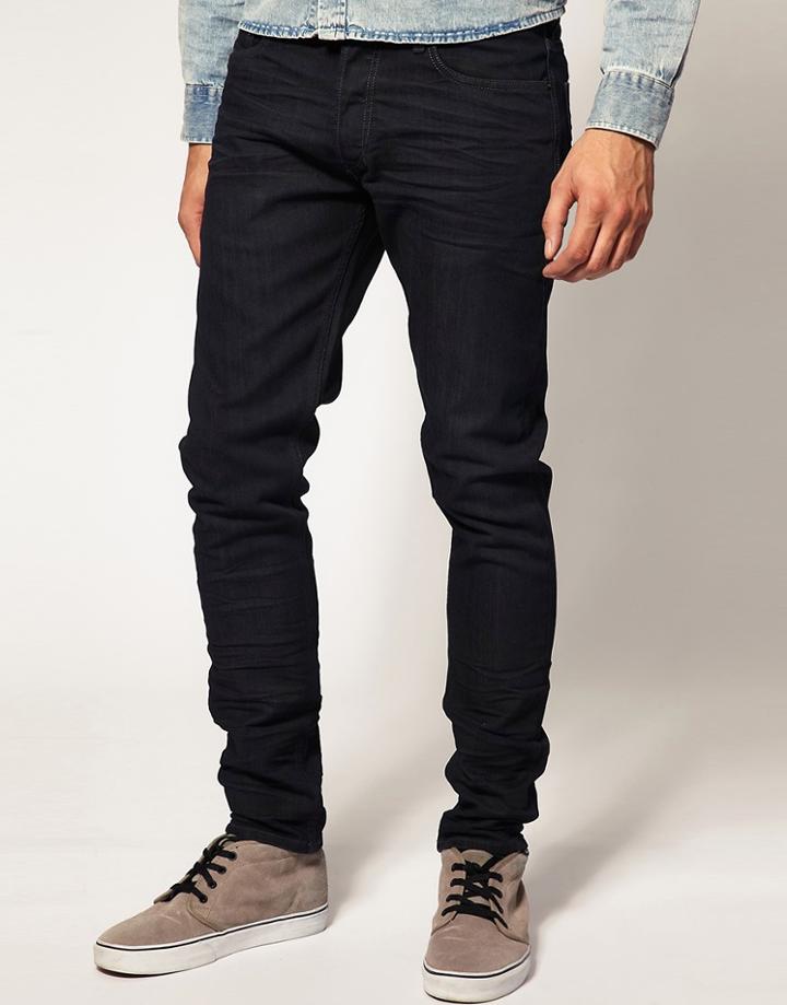 Diesel Tepphar Slim Skinny Leg 8w3 Jeans - Black
