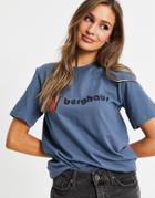 Berghaus Heritage Front Logo T-shirt In Blue-blues