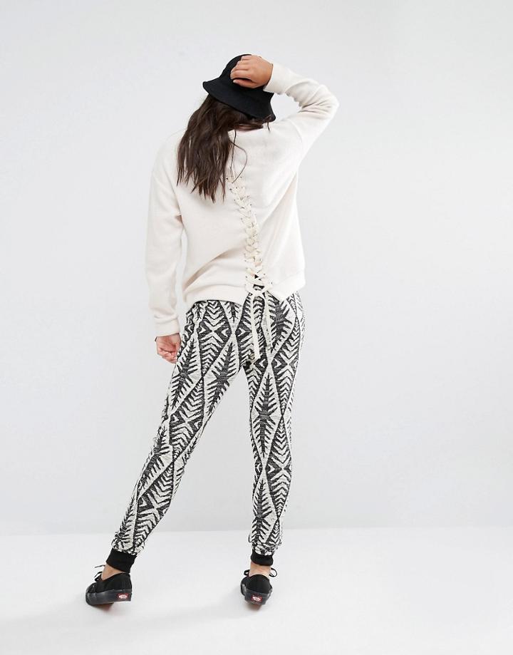 Billabong Joggers With Drawstring Waist In Abstract Design - Multi