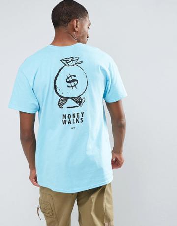 Ok-yo Money Back Print Oversized T-shirt - Blue