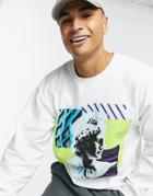 Topman Sweatshirt With Collage Print In White