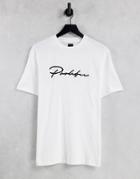 River Island Slim Prolific T-shirt In White