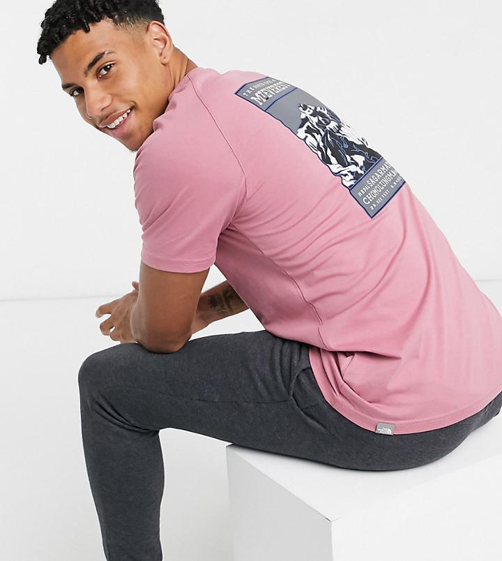 The North Face Faces T-shirt In Dark Pink Exclusive At Asos