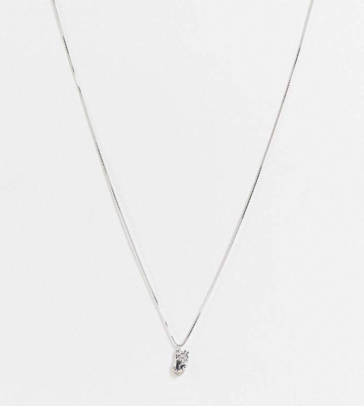 Lost Souls Heart Pendant Necklace In Sterling Silver