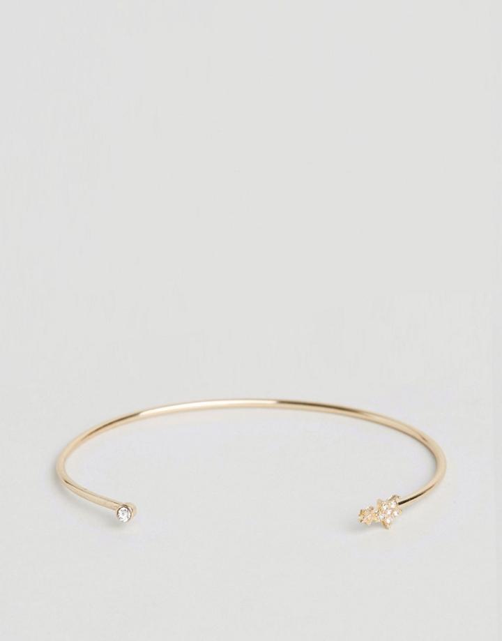 Asos Mini Star Open Cuff Bracelet - Gold