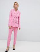 Asos Design Pintuck Pants - Pink