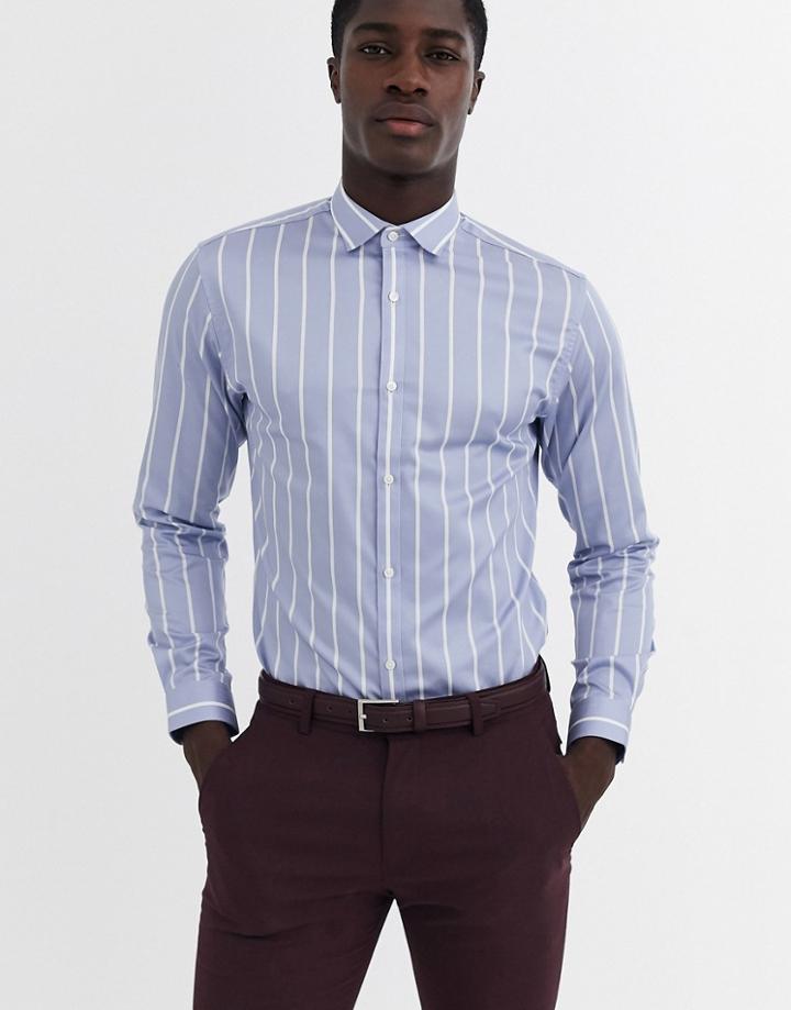 Jack & Jones Premium Stripe Shirt In Blue