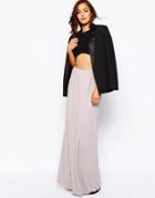 Asos Maxi Skirt With Front Layer Panel - Pink