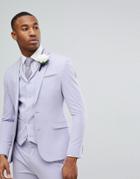 Asos Wedding Super Skinny Fit Suit Jacket In Lilac - Purple