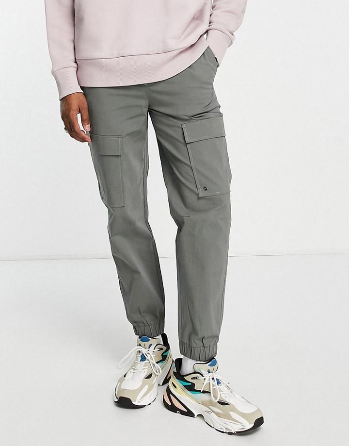 Only & Sons Technical Nylon Cargo Pants In Gray-grey