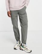 Only & Sons Technical Nylon Cargo Pants In Gray-grey