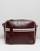 Fred Perry Messenger Bag In Maroon - Red