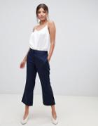 Millie Mackintosh Pinstripe Crop Flare Two-piece Pants - Black