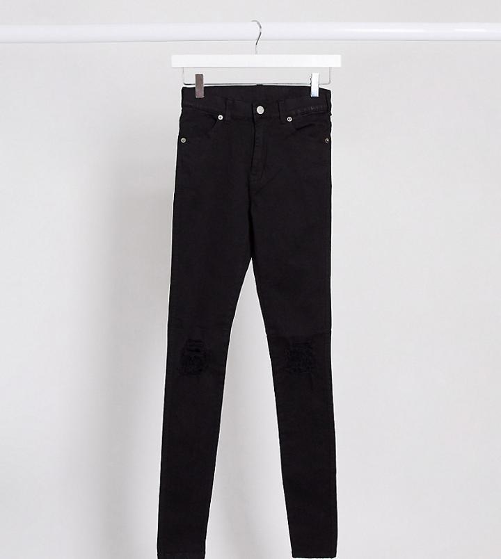 Dr Denim Tall Lexy Mid Rise Super Skinny Jeans-black