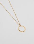 Designb Circle Pendant Necklace In Gold - Gold