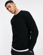 River Island Long Sleeve Double Layer T-shirt In Black
