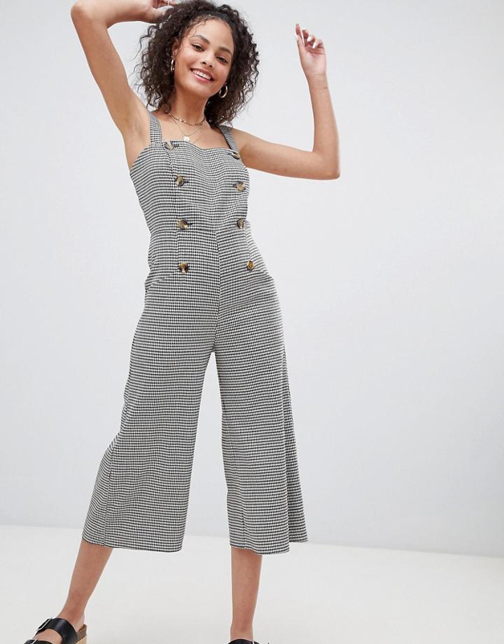 Nobody's Child Tailored Jumpsuit With Button Front Detail - Black