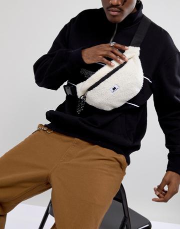 Sweet Sktbs Sherpa Cross Body In Off White - White